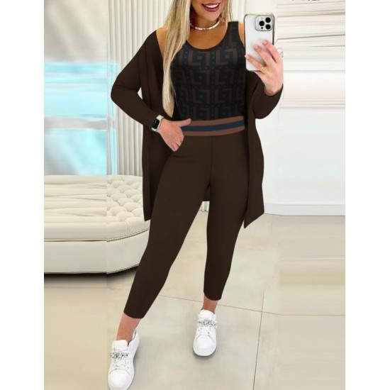 Kadın Uzun Kollu Krep üçlü Takım, 30416