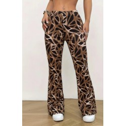 Kadın Yüksek Bel Kamuflaj Desenli Dalgıç Tayt , 30412