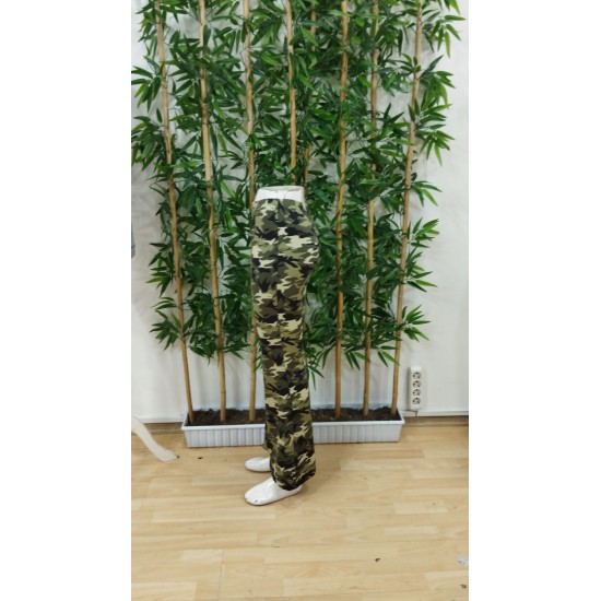 Kadın Yüksek Bel Kamuflaj Desenli Dalgıç Tayt, 30411