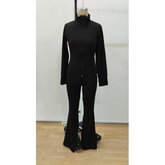 Kadın Uzun Kollu önden Fermuarlı Kısa Dalgıç Bluz Ve Pantolon Ikili Takım, 30420