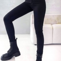 Kadın Yüksek Bel Cepli Kemersiz Kot Pantolon , 30459