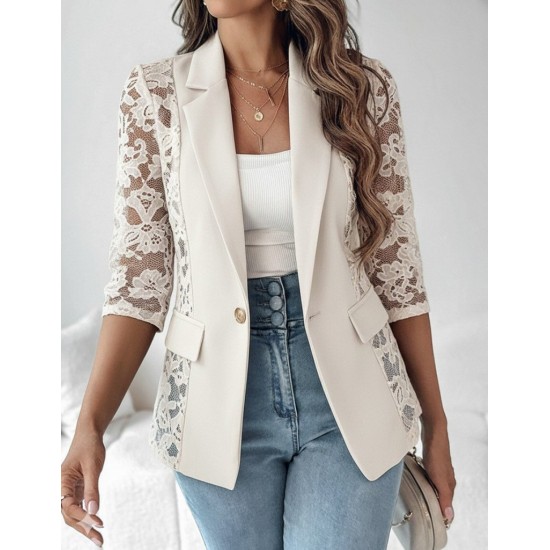 Kadın Uzun Kollu Truvakar Kol önden Düğmeli Cepli Dantelli Atlas Ceket , 29839 Kadın Uzun Kollu Truvakar Kol önden Düğmeli Cepli Dantelli Atlas Ceket , 29839
