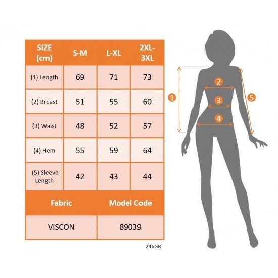 Kadın Uzun Kollu Bisiklet Yaka Truvakar Kollu Viskon Bluz , 30467