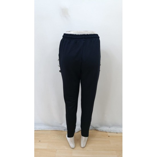 Kadın Yüksek Bel Lastikli Yanlardan Düğmeli Viskon Iki Iplik Pantolon , 30500