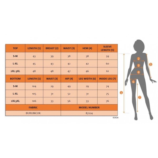 Kadın Uzun Kollu Bisiklet Yaka Desenli Burgu Bluz Ve Pijama Ikili Takım, 30526