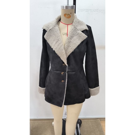 Kadın Uzun Kollu önden Düğmeli Cep Detaylı Kısa Süet Ceket, 30530 Kadın Uzun Kollu önden Düğmeli Cep Detaylı Kısa Süet Ceket, 30530