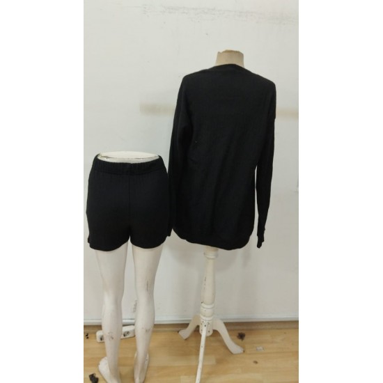 Kadın Uzun Kollu önü Açık şardonlu Kaşkorse Ceket Büstiyer Ve Short üçlü Takım, 30534