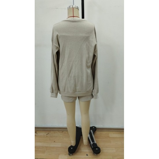 Kadın Uzun Kollu önü Açık şardonlu Kaşkorse Ceket Büstiyer Ve Short üçlü Takım, 30535