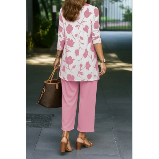 Kadın Uzun Kollu önü Açık Modal Ceket Kolsuz Viskon Iki Iplik Bluz Ve Pantolon üçlü Takım, 30538