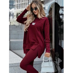 Kadın Uzun Kollu Bisiklet Yaka Nervurlu Viskon Iki Iplik Ve Tayt Pantolon Ikili Takım , 30550