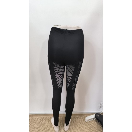 Kadın Yüksek Bel Tül Detaylı Spor Tayt, 30547