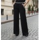 Kadın Yüksek Bel Beli Lastikli Genç Paçalı Ithal Krep Pantolon , 30558