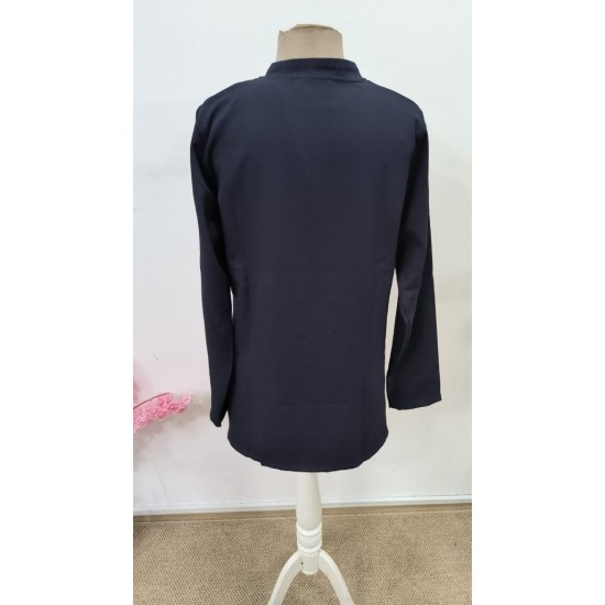 Kadın Uzun Kollu Hakim Yaka önden Düğmeli Kısa Atlas Ceket, 30565