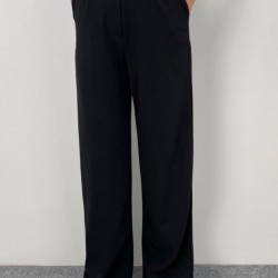 Kadın Yüksek Bel Cepli Cırt Kapama Janjan Krep Pantolon , 30594