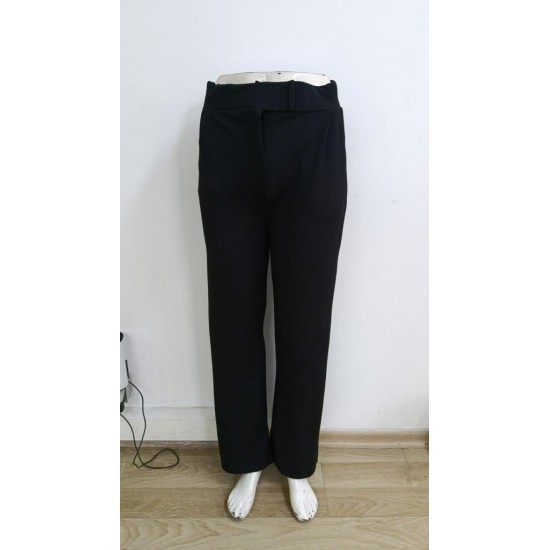 Kadın Yüksek Bel Cepli Cırt Kapama Janjan Krep Pantolon , 30594