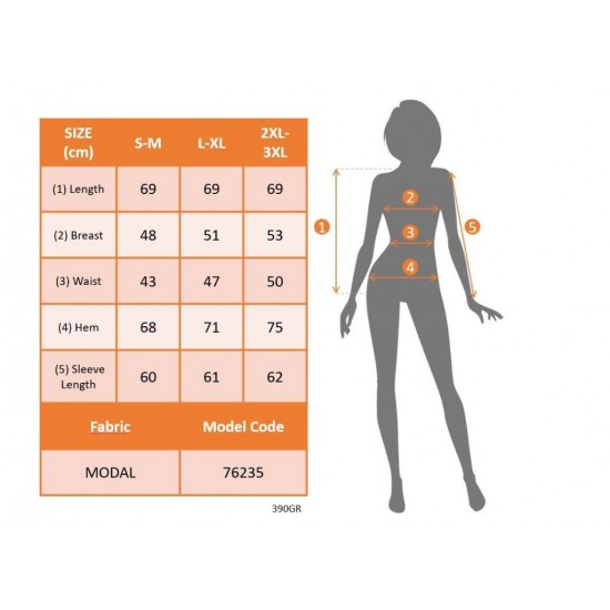 Kadın Uzun Kollu Kruvaze Yakalı Yandan Bağlamalı Kısa Beli Kuşaklı Modal Bluz, 30592