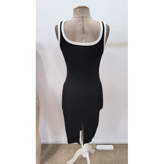 Kadın Askılı Yuvarlak Yaka Midi Kaşkorse Elbise , 30639