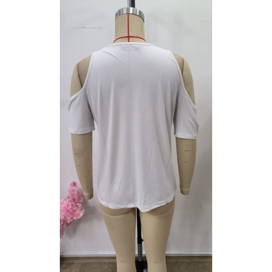 Kadın Omuzlardan Açık V Yakalı Viskon Bluz, 30651