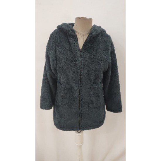 Kadın Uzun Kollu Kapşonlu önden Fermuarlı Cepli Welsoft Ceket, 30645 Kadın Uzun Kollu Kapşonlu önden Fermuarlı Cepli Welsoft Ceket, 30645