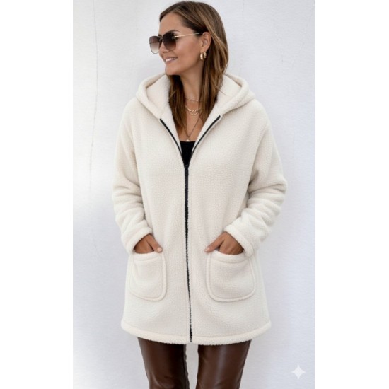 Kadın Uzun Kollu Kapşonlu önden Fermuarlı Cepli Welsoft Ceket, 30644 Kadın Uzun Kollu Kapşonlu önden Fermuarlı Cepli Welsoft Ceket, 30644