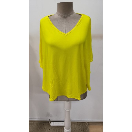 Kadın Kısa Kollu V Yakalı Salaş Viskon Bluz , 30642 Kadın Kısa Kollu V Yakalı Salaş Viskon Bluz , 30642