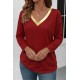 Kadın Uzun Kollu V Parlak Yaka Detaylı Viskon Bluz , 30664 Kadın Uzun Kollu V Parlak Yaka Detaylı Viskon Bluz , 30664