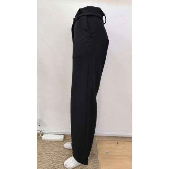 Kadın Yüksek Bel Paçaya Doğru Genişleyen Ithal Krep Pantolon , 30659