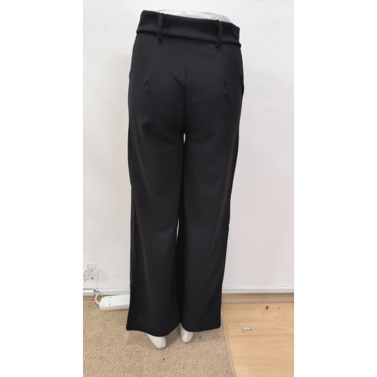 Kadın Yüksek Bel Paçaya Doğru Genişleyen Ithal Krep Pantolon , 30659