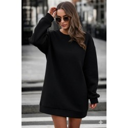 Kadın Uzun Kollu Bisiklet Yaka Iki Iplik Elbise , 30658