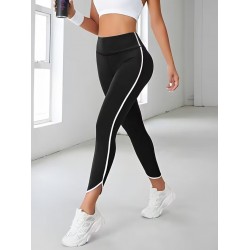 Kadın Yüksek Bel Yan şerit Detaylı Dalgıç Tayt, 30671