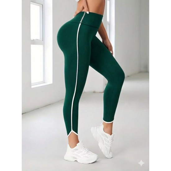 Kadın Yüksek Bel Yan şerit Detaylı Dalgıç Tayt, 30670