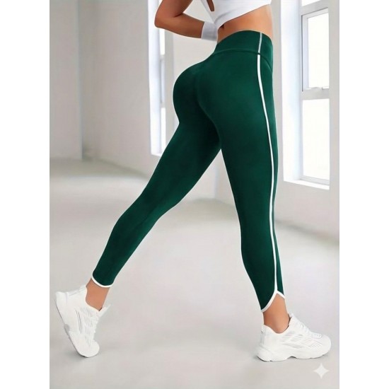 Kadın Yüksek Bel Yan şerit Detaylı Dalgıç Tayt, 30670