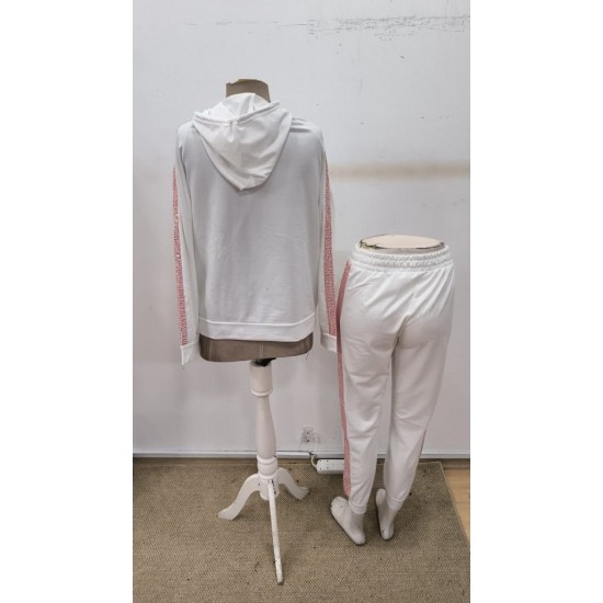 Kadın Uzun Kollu Kapşonlu Pulpayet Detay Viskon Iki Iplik Bluz Ve Pantolon Ikili Takım , 30668