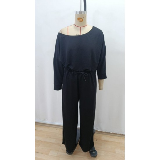 Kadın Uzun Kollu Tek Omuzdan Açık Viskon Iki Iplik Bluz Ve Pantolon Ikili Takım, 30675