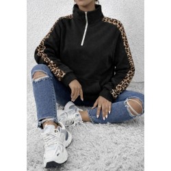 Kadın Uzun Kollu Balıkçı Yaka önden Fermuarlı Polar Bluz, 30689