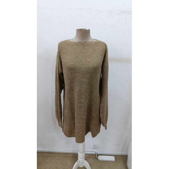 Kadın Uzun Kollu Yuvarlak Yakalı Kısa Triko Elbise , 30694