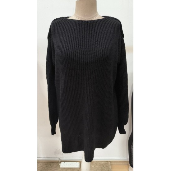 Kadın Uzun Kollu Yuvarlak Yakalı Kısa Triko Elbise , 30705