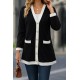 Kadın Uzun Kollu Cepli önden Düğmeli Uzun Modal Ceket , 30708