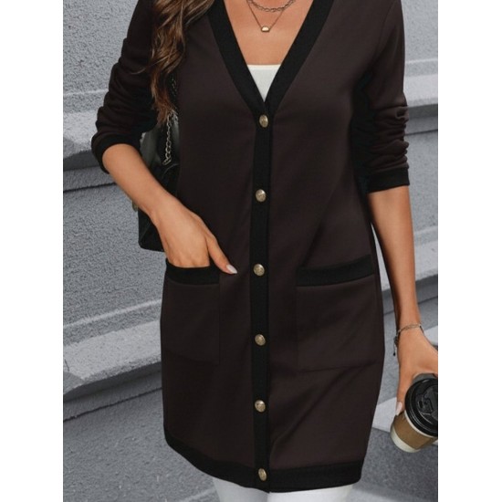 Kadın Uzun Kollu Cepli önden Düğmeli Uzun Modal Ceket , 30707 Kadın Uzun Kollu Cepli önden Düğmeli Uzun Modal Ceket , 30707