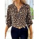 Kadın Uzun Kollu önden Fermuarlı Leopar Desenli Modal Bluz , 30723 Kadın Uzun Kollu önden Fermuarlı Leopar Desenli Modal Bluz , 30723