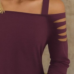 Kadın Uzun Lazer Kesik Detaylı Askılı Viskon Iki Iplik Bluz , 30741