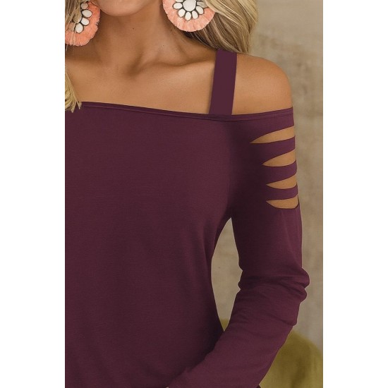 Kadın Uzun Lazer Kesik Detaylı Askılı Viskon Iki Iplik Bluz , 30741