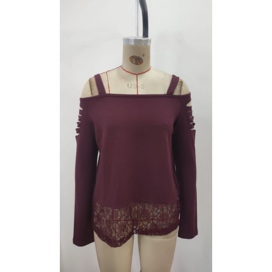 Kadın Uzun Lazer Kesik Detaylı Askılı Viskon Iki Iplik Bluz , 30741