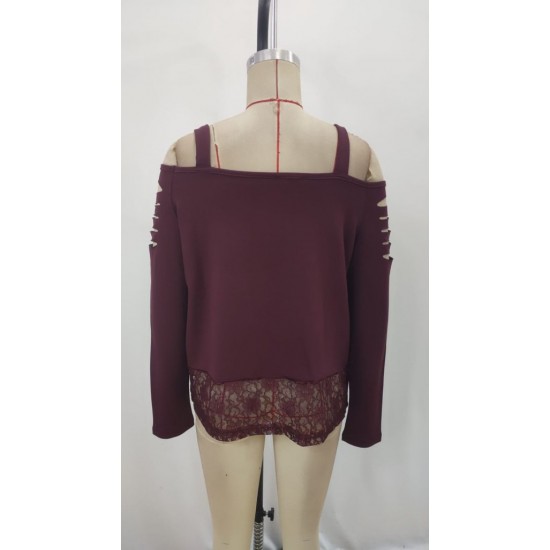 Kadın Uzun Lazer Kesik Detaylı Askılı Viskon Iki Iplik Bluz , 30741