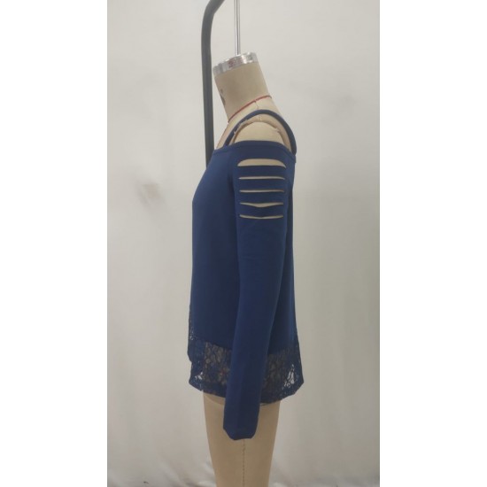 Kadın Uzun Lazer Kesik Detaylı Askılı Viskon Iki Iplik Bluz , 30740