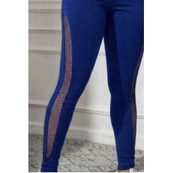 Kadın Yüksek Bel File Detaylı Dar Kesim Viskon Iki Iplik Pantolon, 30748