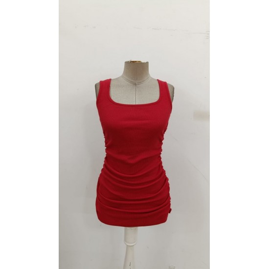 Kadın Askılı Yuvarlak Yaka Mini Kaşkorse Elbise , 30774