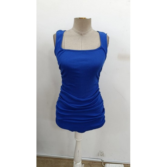 Kadın Askılı Yuvarlak Yaka Mini Kaşkorse Elbise , 30773