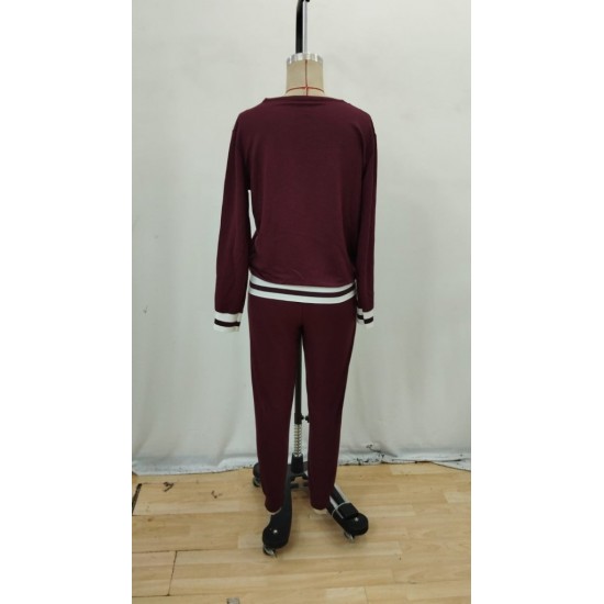 Kadın Uzun Kollu V Yakalı Ribanalı Viskon Iki Iplik Bluz Ve Pantolon Ikili Takım, 30789