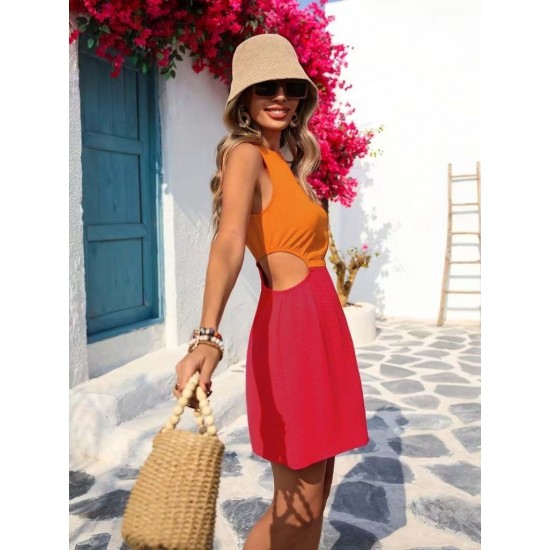 Kadın Askılı Bisiklet Yaka Yandan Açık Mini Aerobin Elbise , 30814 Kadın Askılı Bisiklet Yaka Yandan Açık Mini Aerobin Elbise , 30814